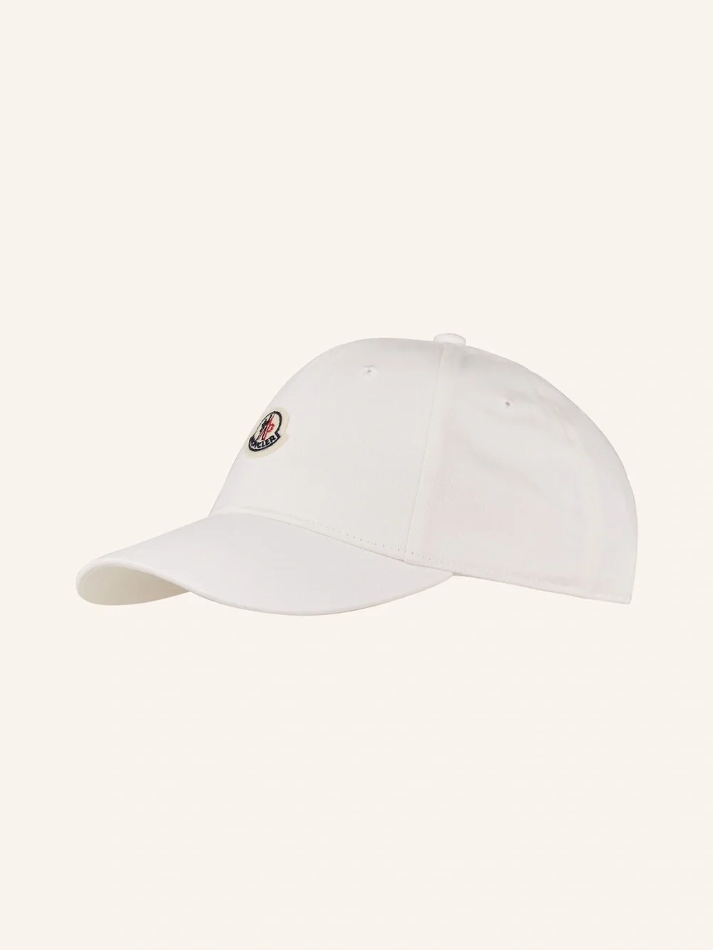 Moncler White Logo Baseball Cap with Patch
